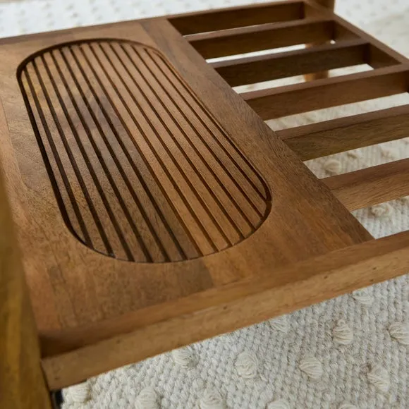 Khari Round Coffee Table, Midtone Mango Wood 3
