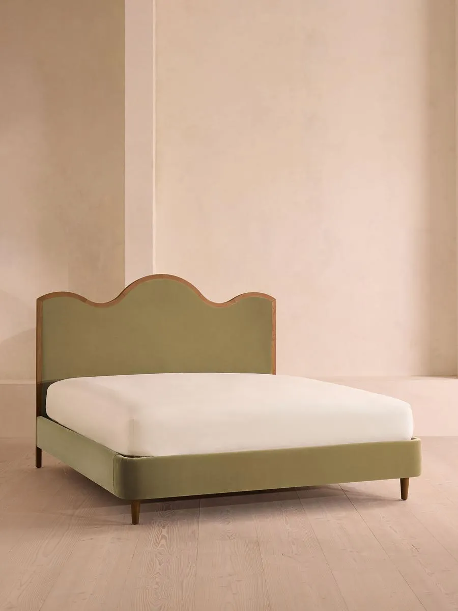 Aubrey Bed, Super king, Velvet, Lichen