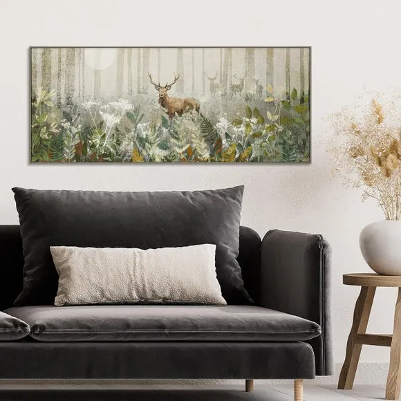 Cedar & Sage Luna Gaze Stag Framed Canvas
