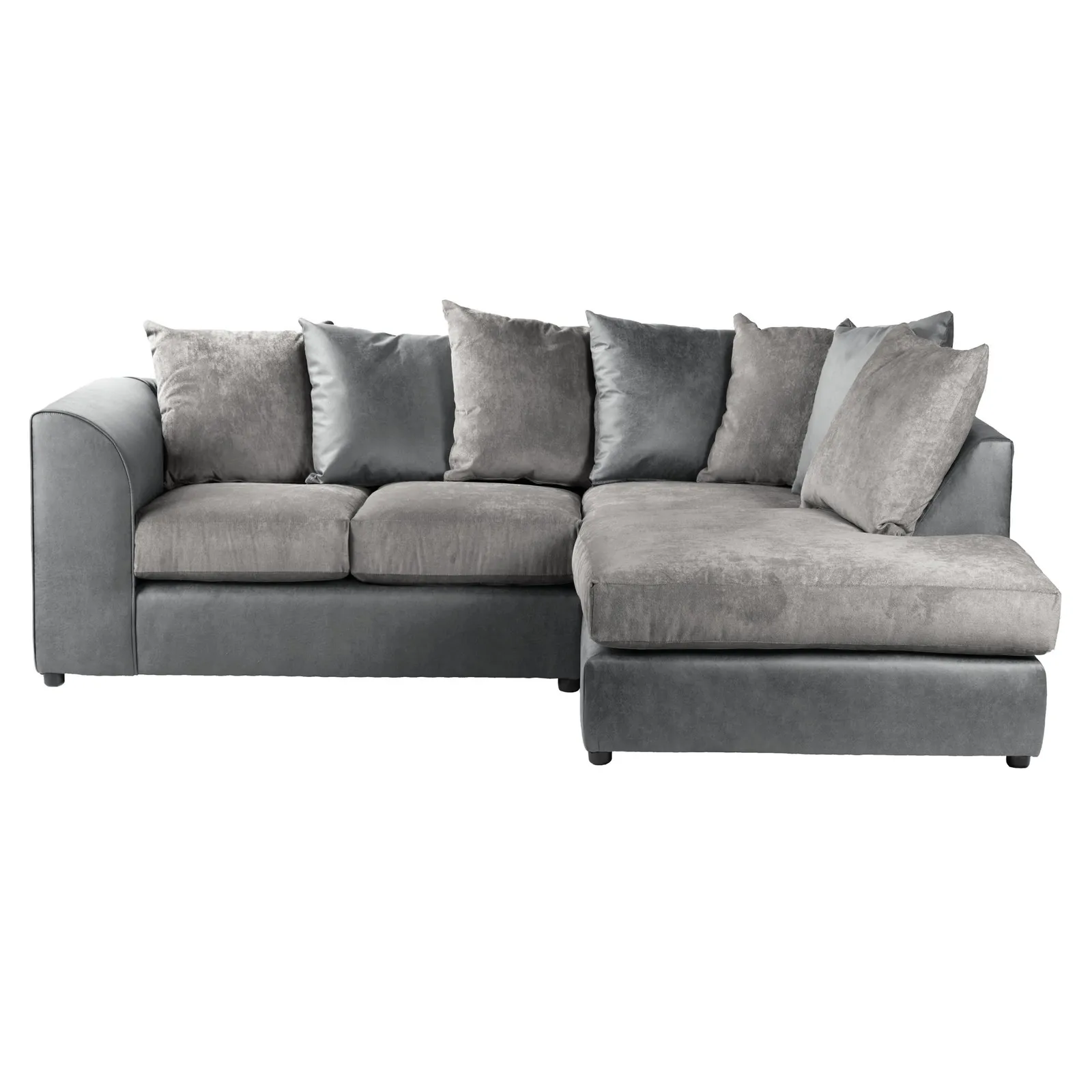 Blake Fabric Combo Right Hand Corner Sofa Grey