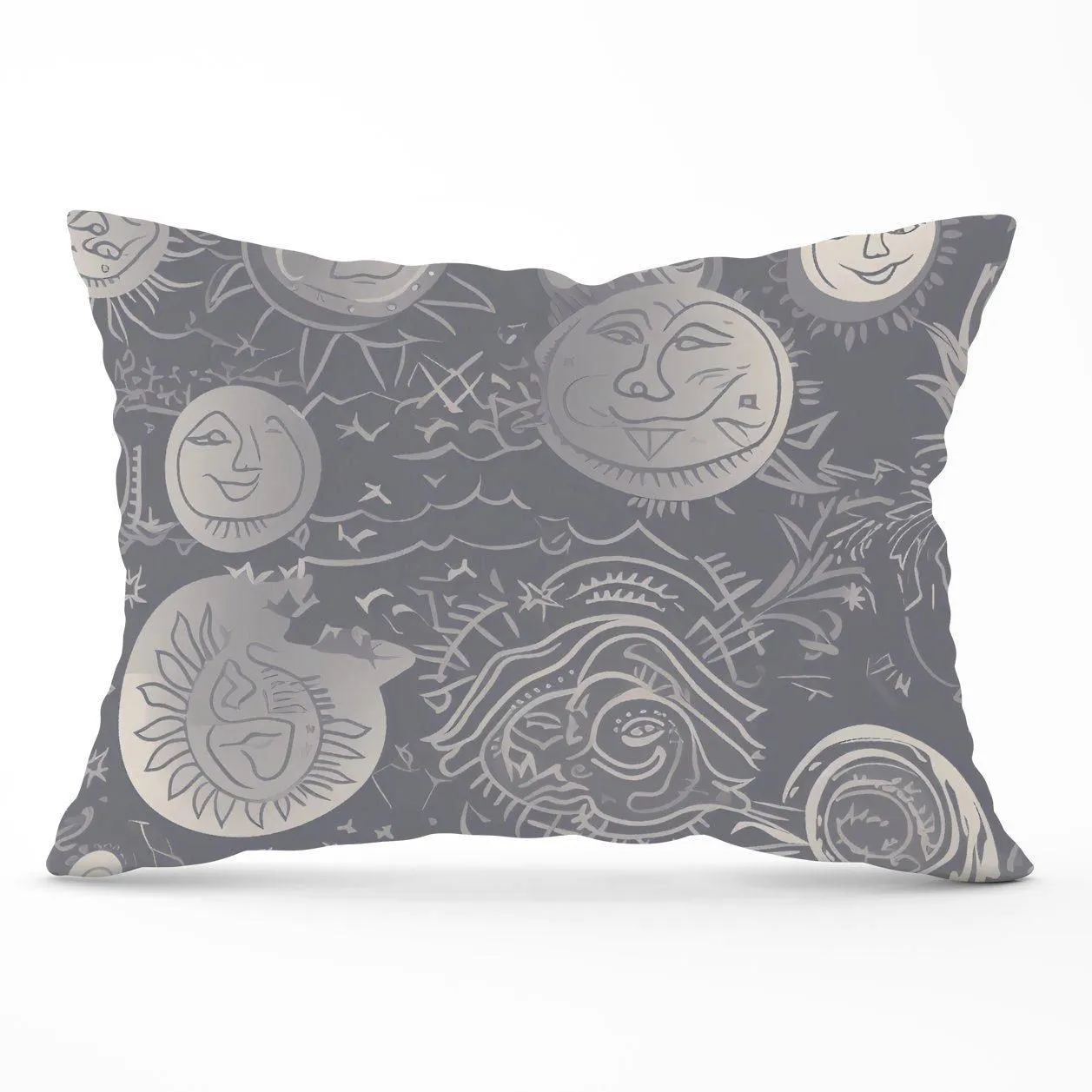Warren Reed - Designer Sun & Moon in Grey Cushions