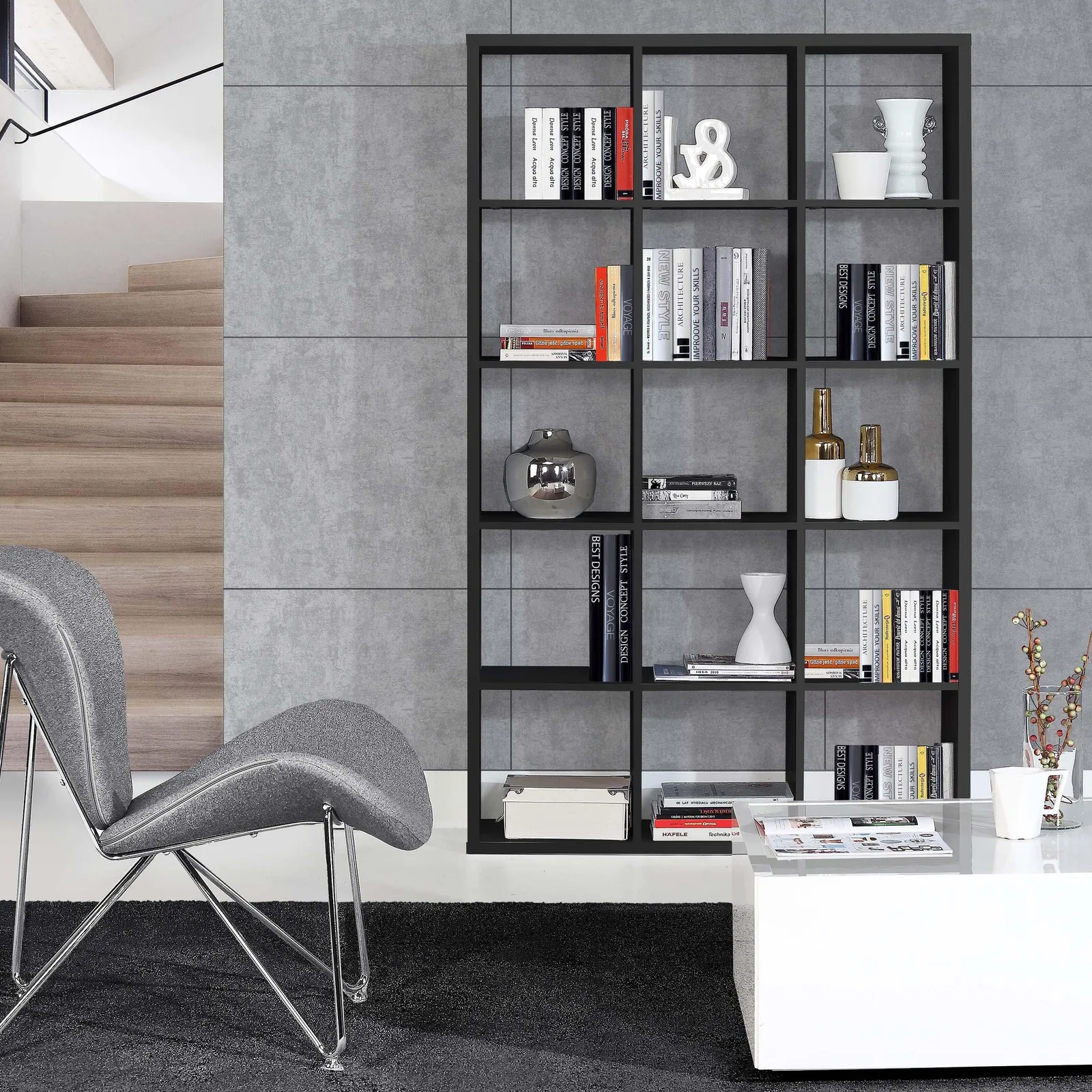 Furniture To Go Mauro 3x5 Storage Unit in in Black 3