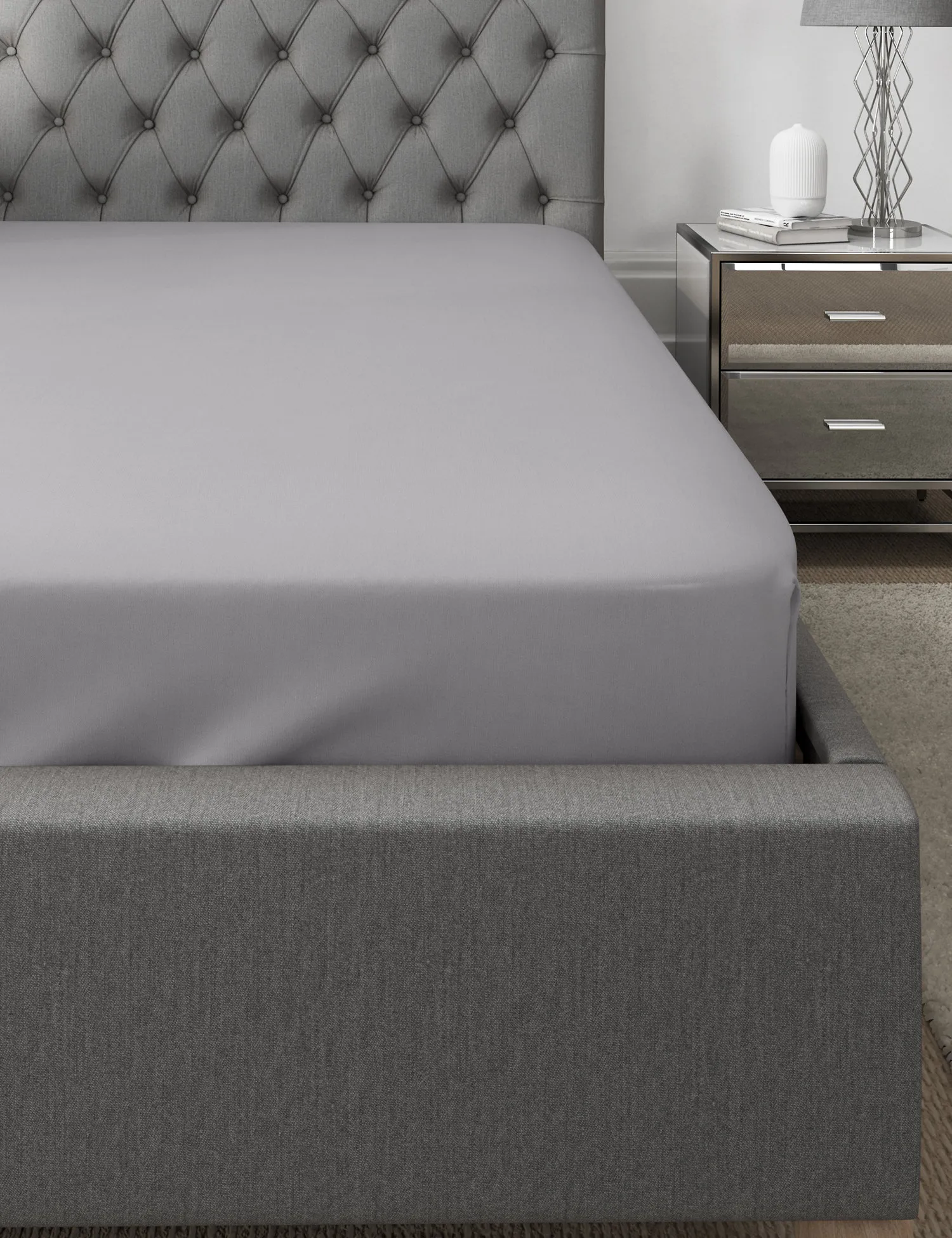 M&S Egyptian Cotton 400 Thread Count Sateen Deep Fitted Sheet