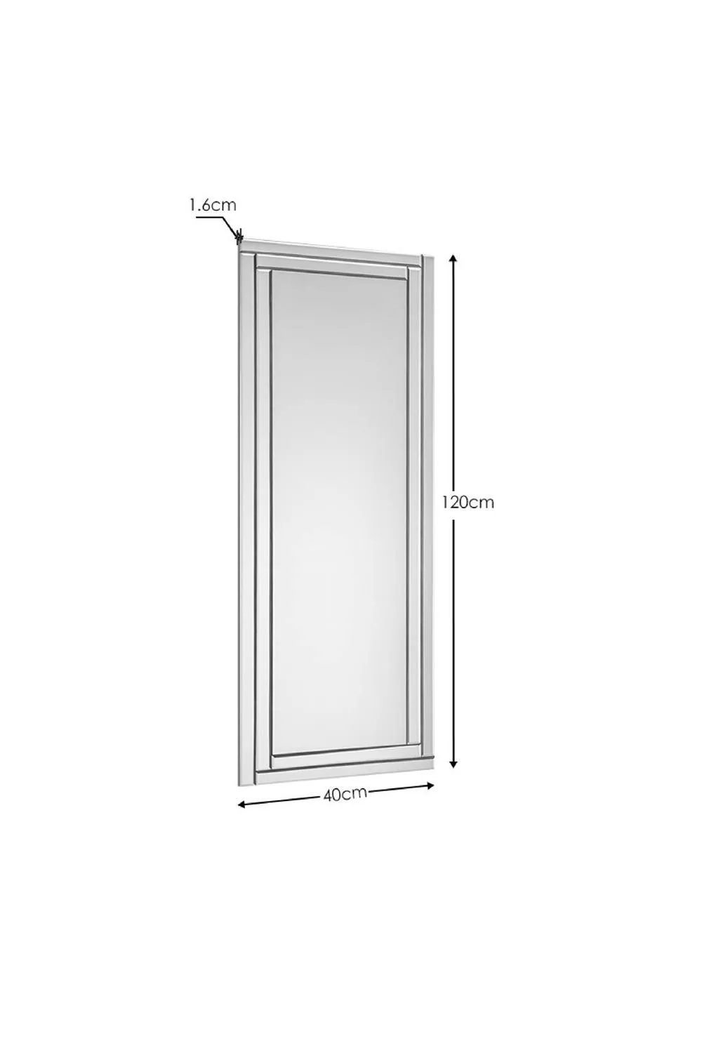 Julian Bowen Deco Frameless Dressing Mirror in Clear 4