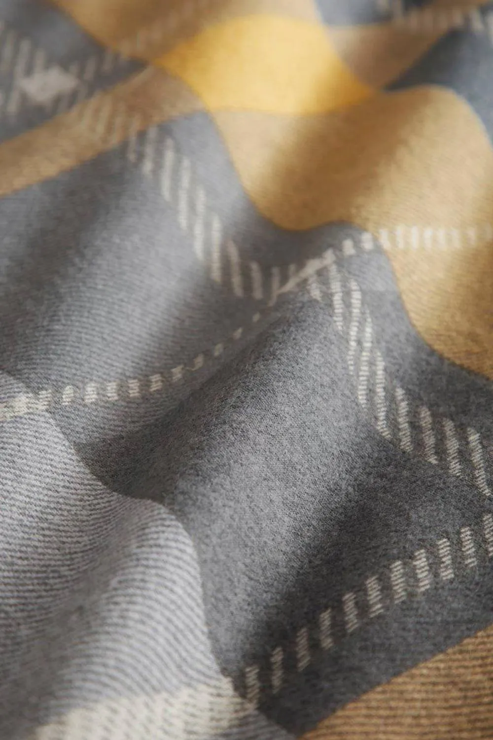 Dreams & Drapes 'Colville Check' 100% Brushed Cotton Duvet Cover Set in Mustard 5