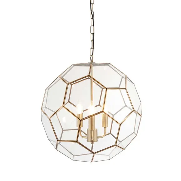 Vogue Hillier 3 Light Hexagon Pendant Light 6
