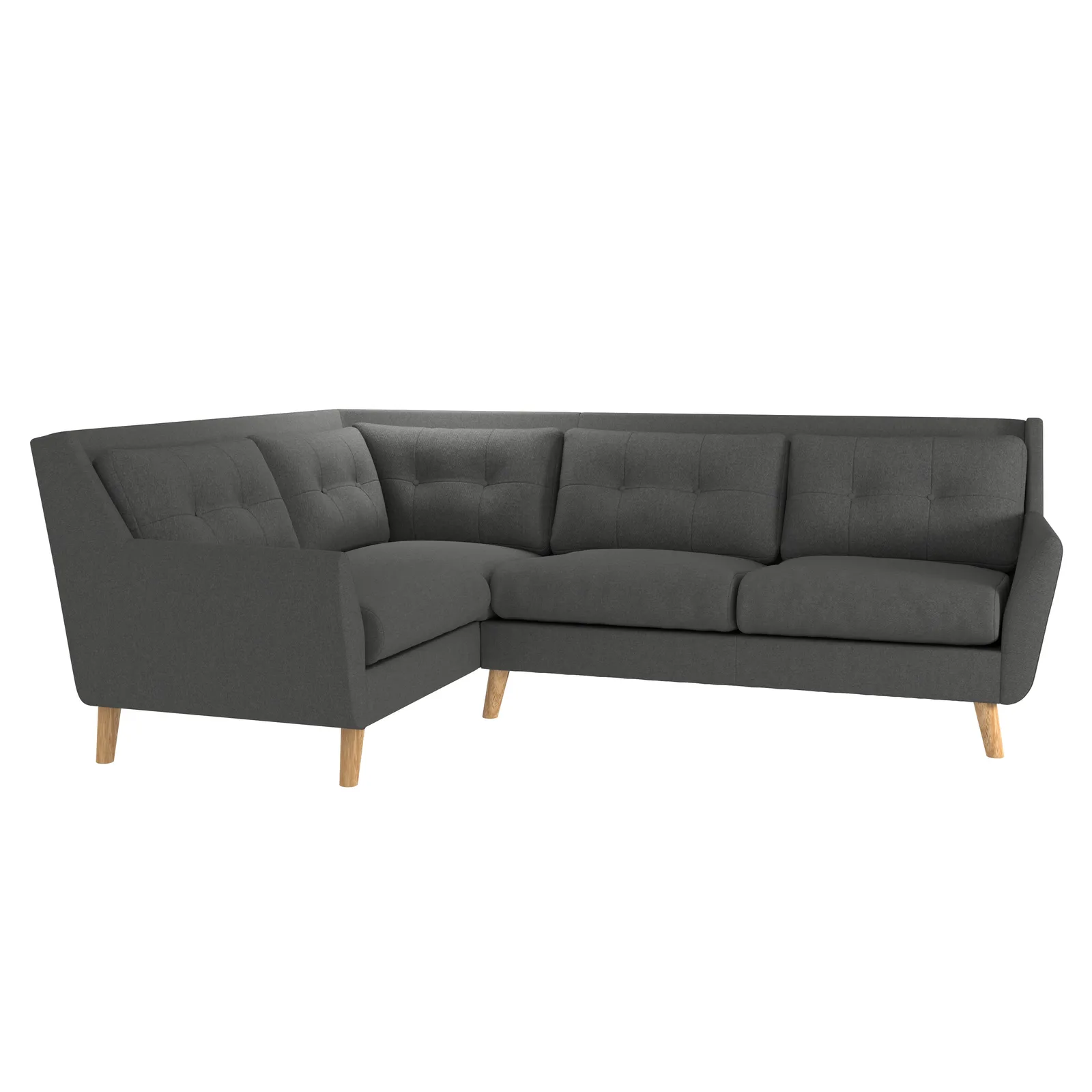Halston Fabric Corner Sofa Black