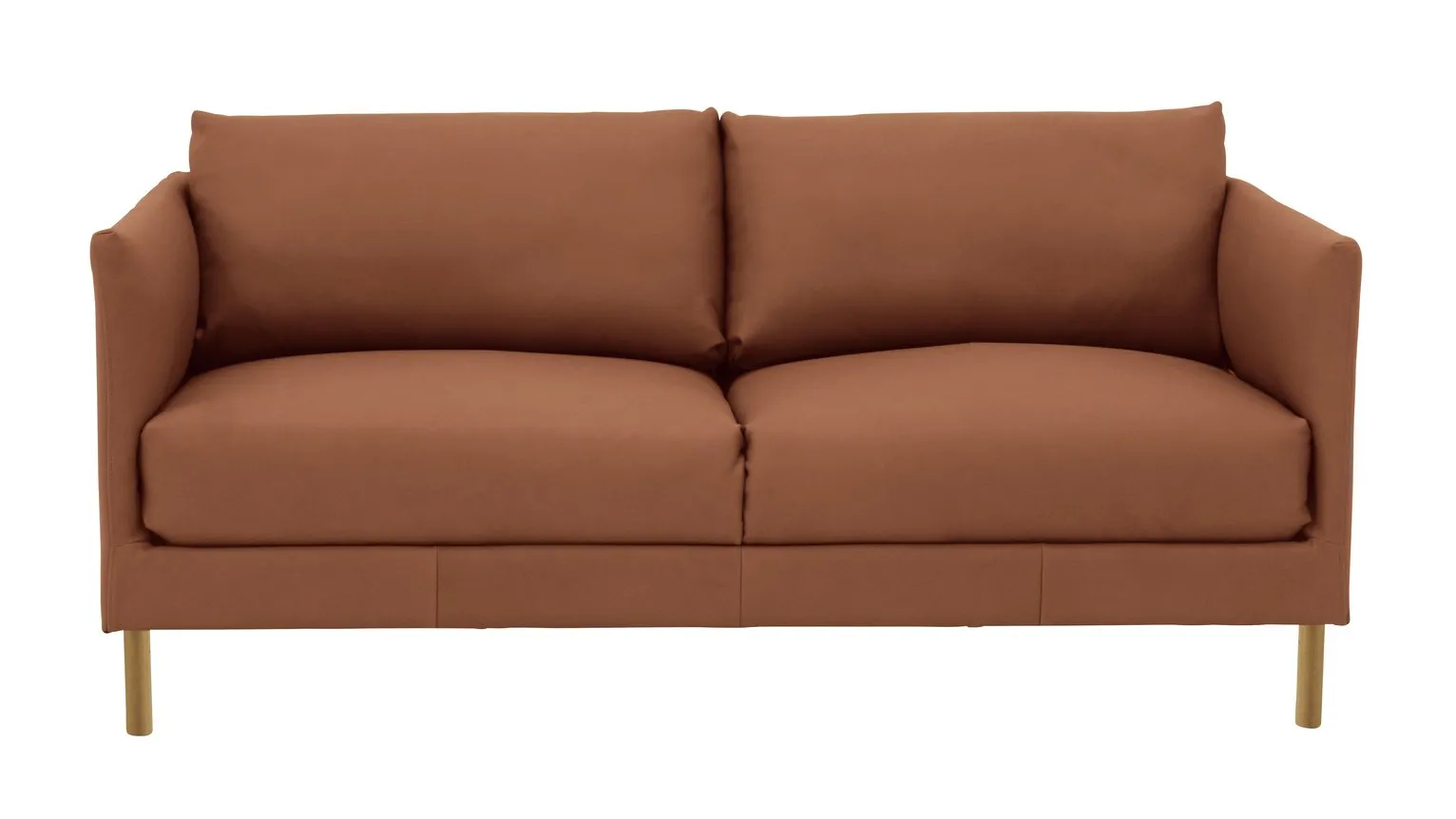 Habitat Hyde 2 Seater Leather Sofa - Tan