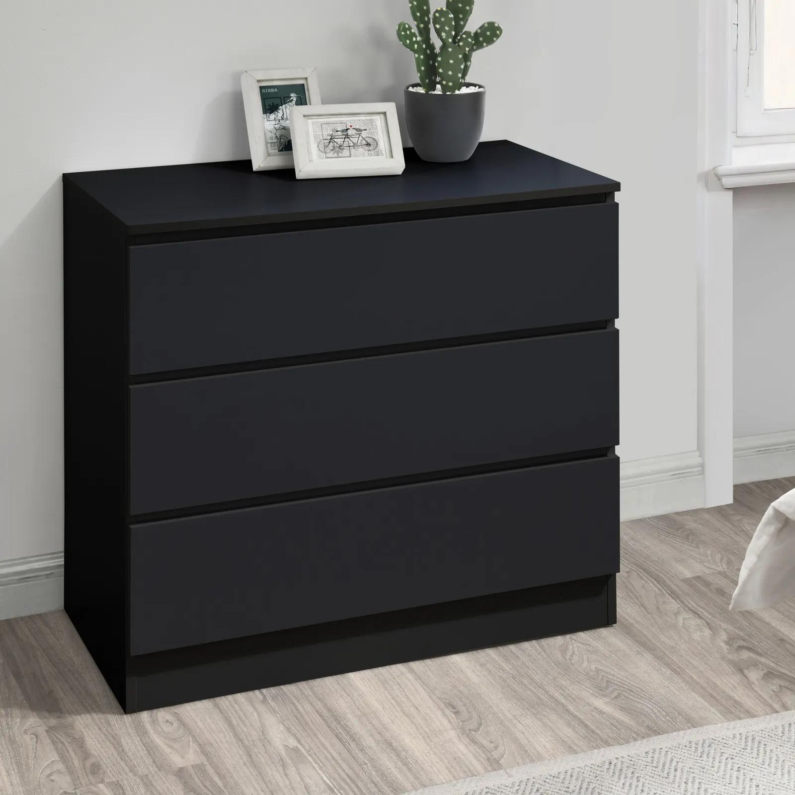 Birlea Oslo 3 Drawer Chest in Black