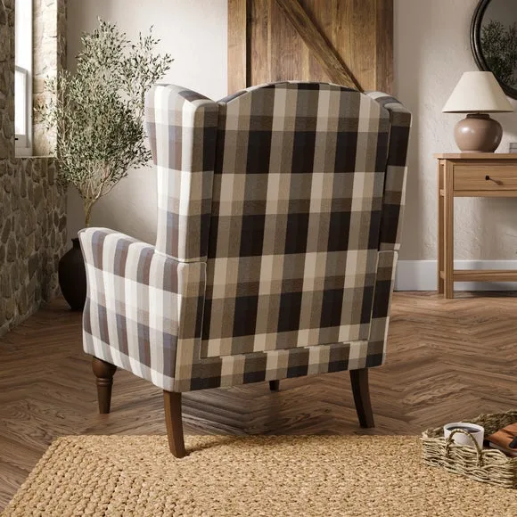 Charnwood Check Occasional Armchair 2