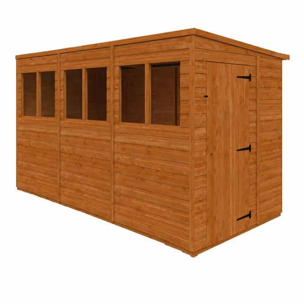 Buttercup Farm 12x6 Flex Pent Summerhouse Garden Sunroom 12mm Flex in Burnt Orange