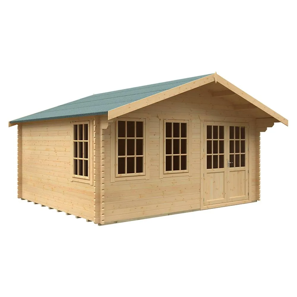 Buttercup Farm 14x16 The Forde 44mm Cabin - L415 x W475 x H292.6 cm in Natural