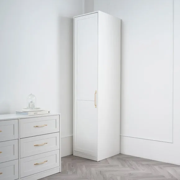 Austen Single Wardrobe, White