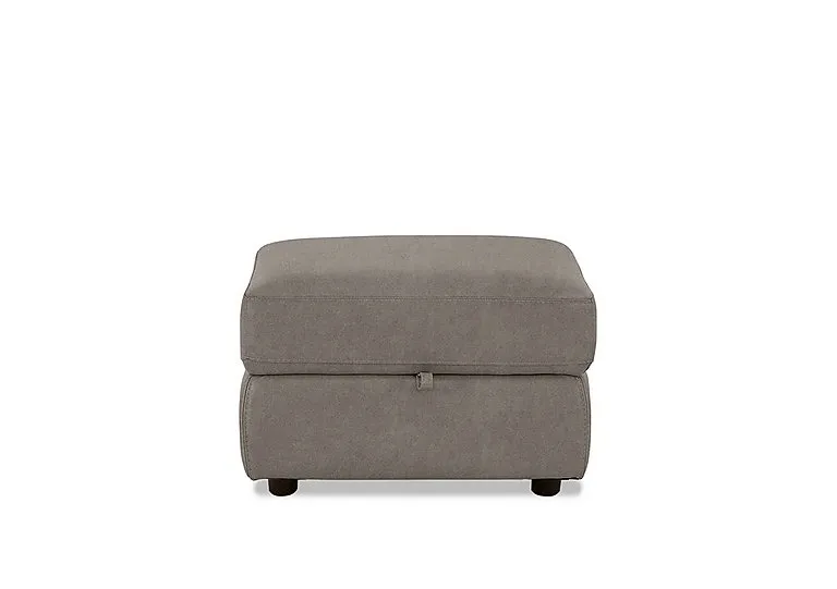 Touch Fabric Storage Footstool - Silver