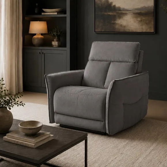 Aspire Aston Fabric Power Recliner Armchair 1