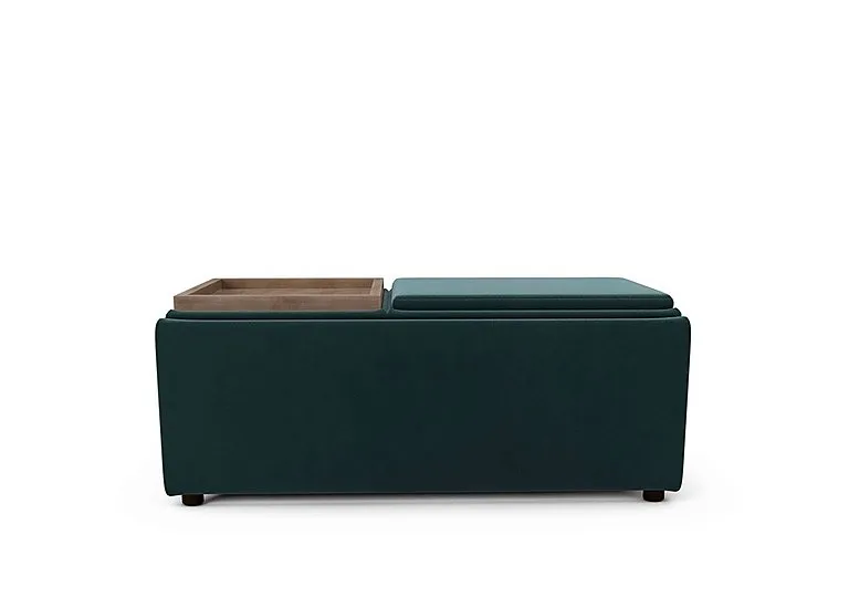Bronwyn Storage Bench Tray Stool - Evening Teal Wot
