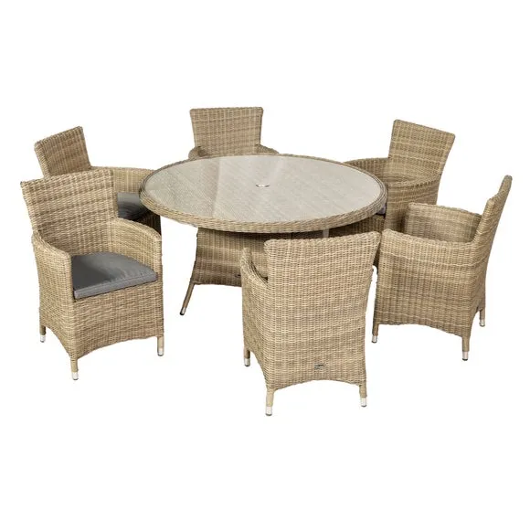 Wentworth 6 Seater Round Carver Dining Set 2