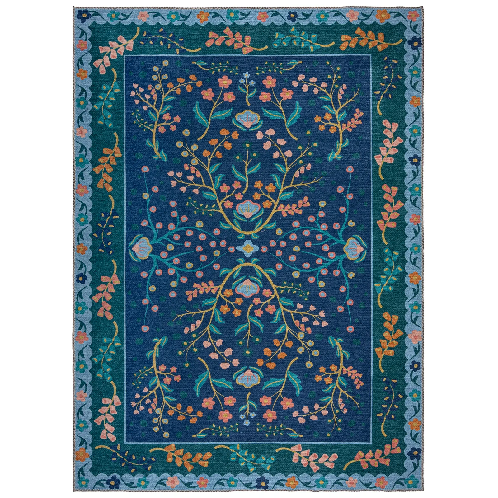 Sabrina Floral Washable Rug 2