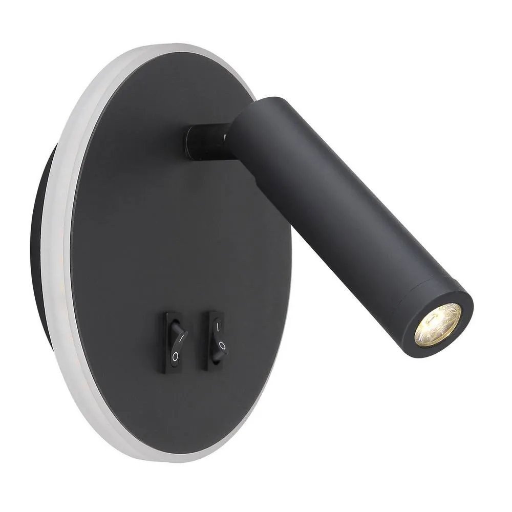 Netlighting Many Reading Wall Light Black LED 3000K 5