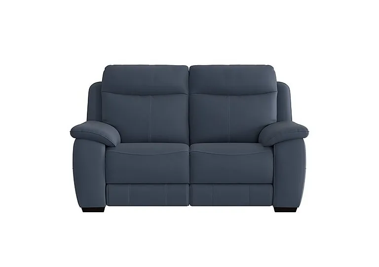 Starlight Express 2 Seater Leather Sofa - BV Ocean Blue