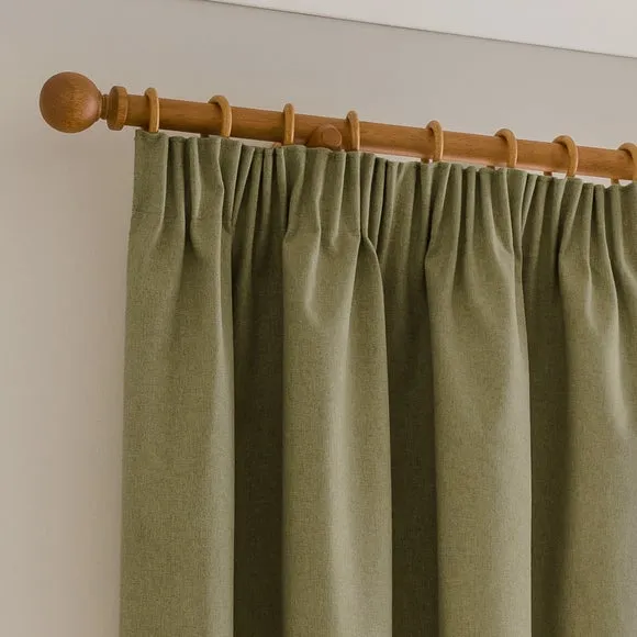 Luna Brushed Pencil Pleat Curtains (Blackout Available) 1