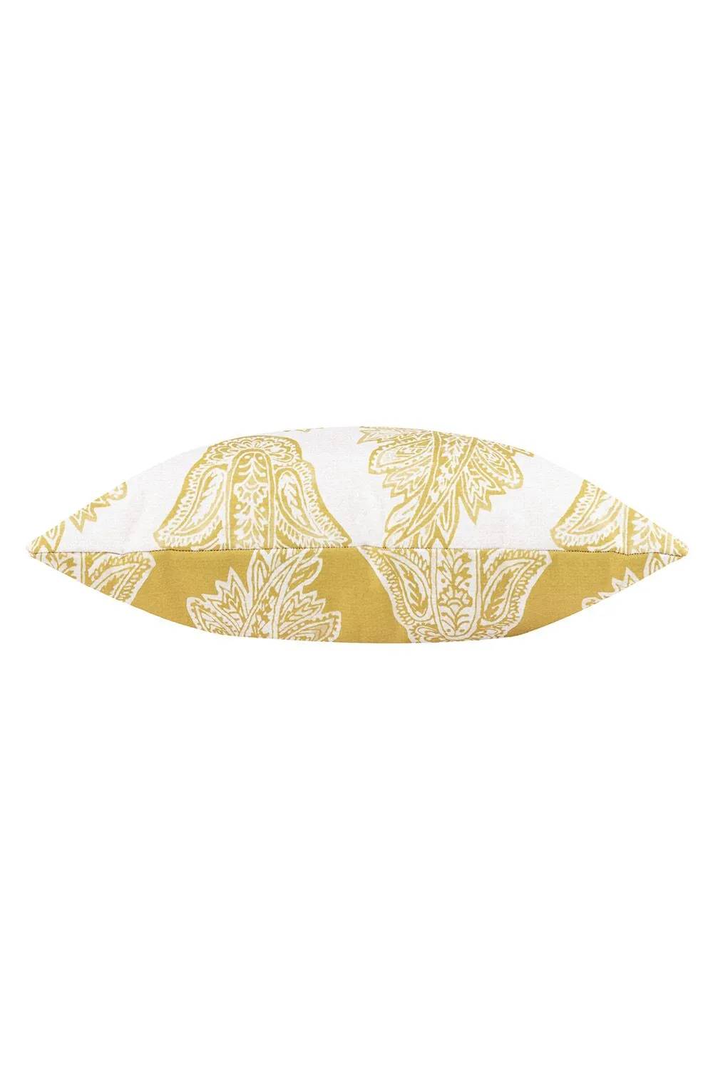 Paoletti Kalindi Paisley Water & UV Resistant Reversible Outdoor Cushion in Yellow 3