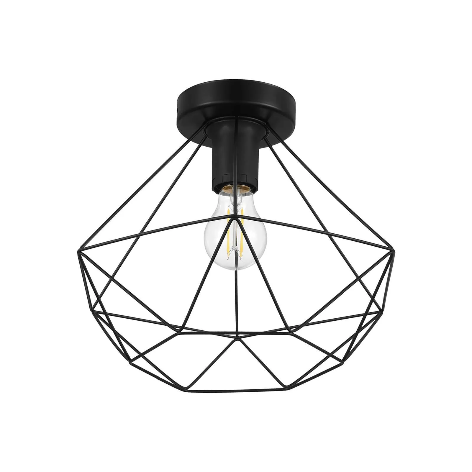 Eglo Tarbes Flush Light - Black