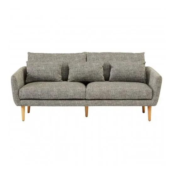 Altos 3 Seater Fabric Sofa In Grey