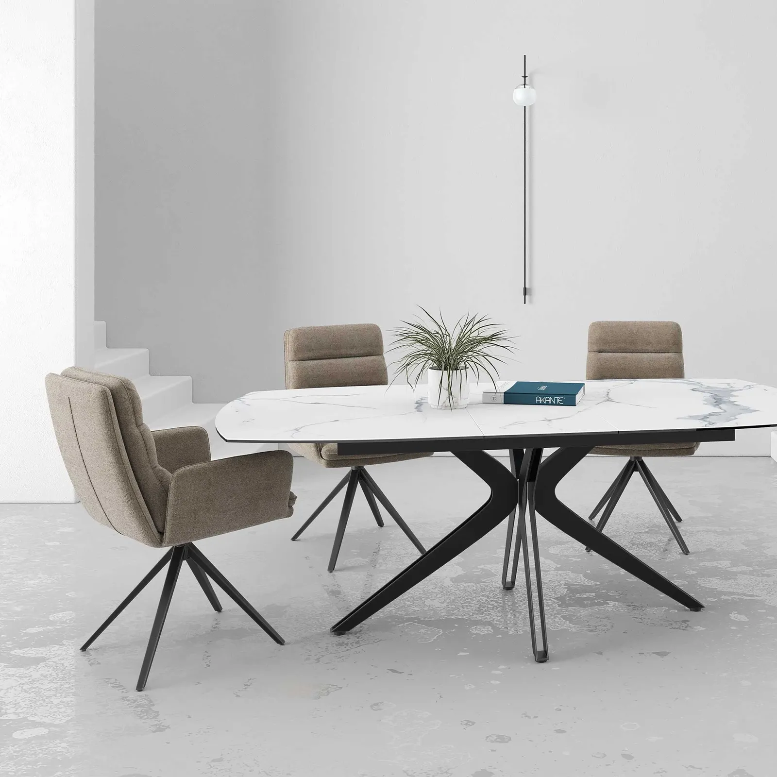 Innsbruck Dining Chair With Arms, Brown Fabric | Barker & Stonehouse 2