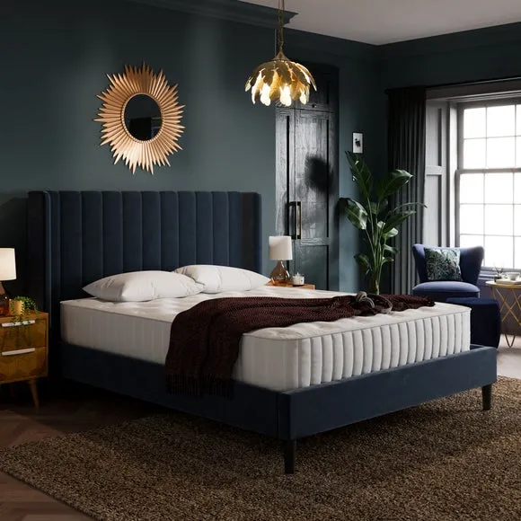 Alara Pleated Velvet Bed Frame 1