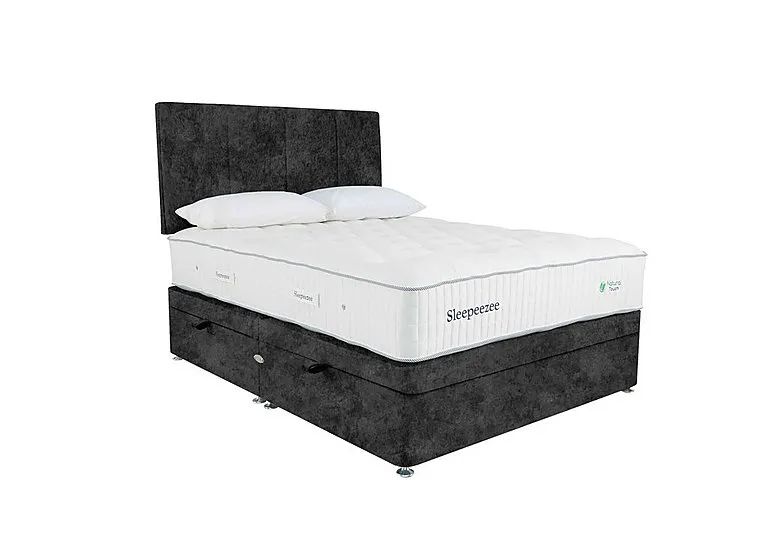 Natural Touch 3000 Side Ottoman Divan Set - King Size - Daytona Coal