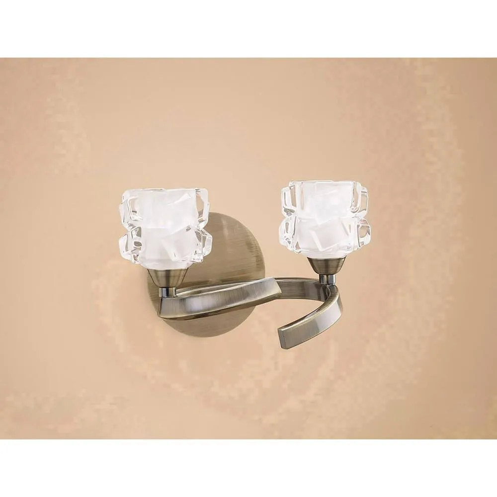 Netlighting Ice Wall Lamp 2 Light G9 Antique Brass in Bronze 2