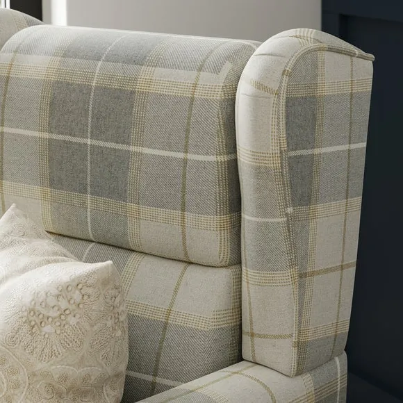 Oswald Padded Pushback Check Armchair 5