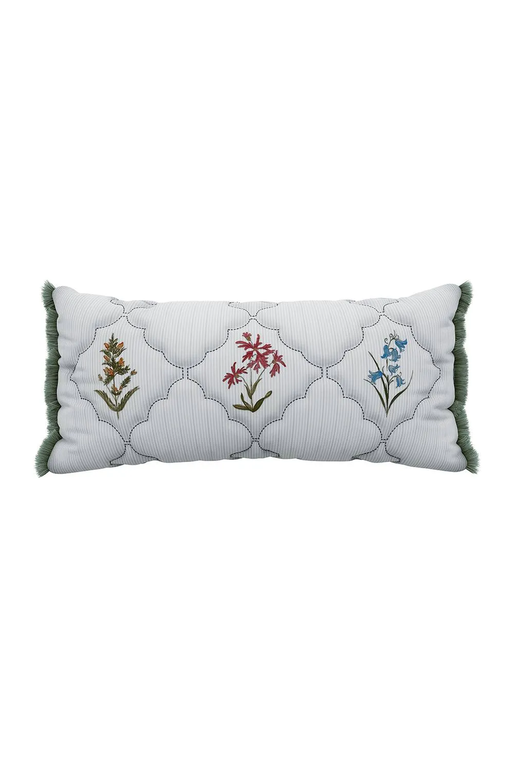Sanderson 'Spring Meadow' Cotton Cushion in Light Blue