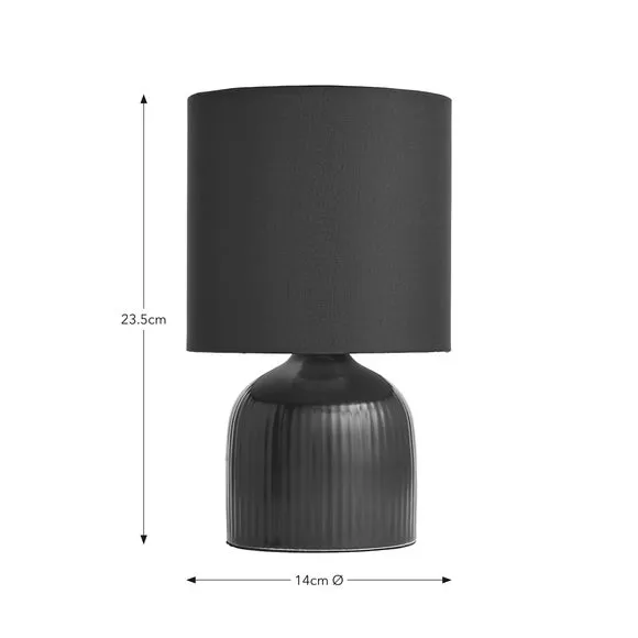 Hebe Ribbed Ceramic Table Lamp 5