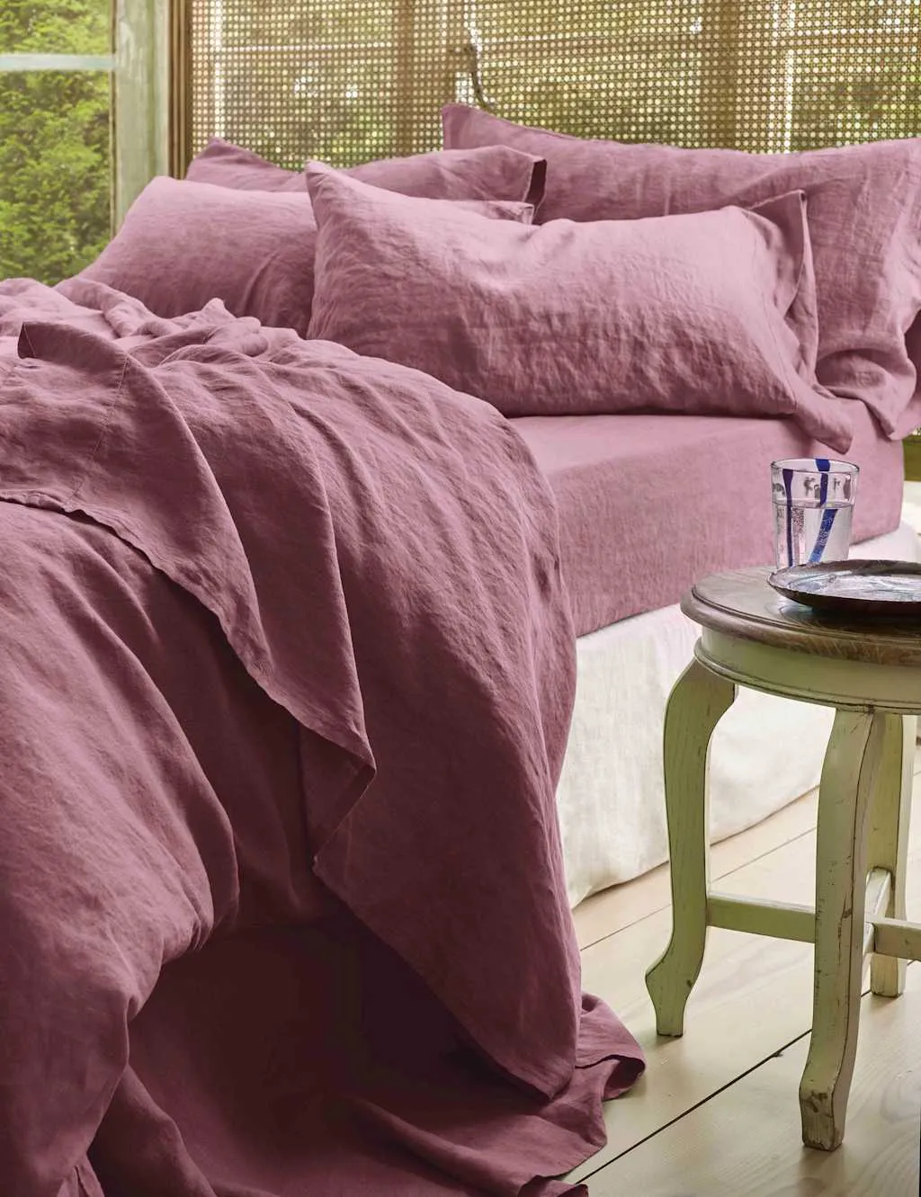 Piglet In Bed Linen Rich Flat Sheet Dark Pink