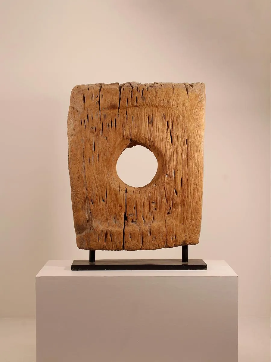 Vintage Weathered Sculpture, Wood