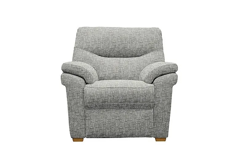 Seattle Fabric Armchair with Wooden Feet - Remco Duck Egg
