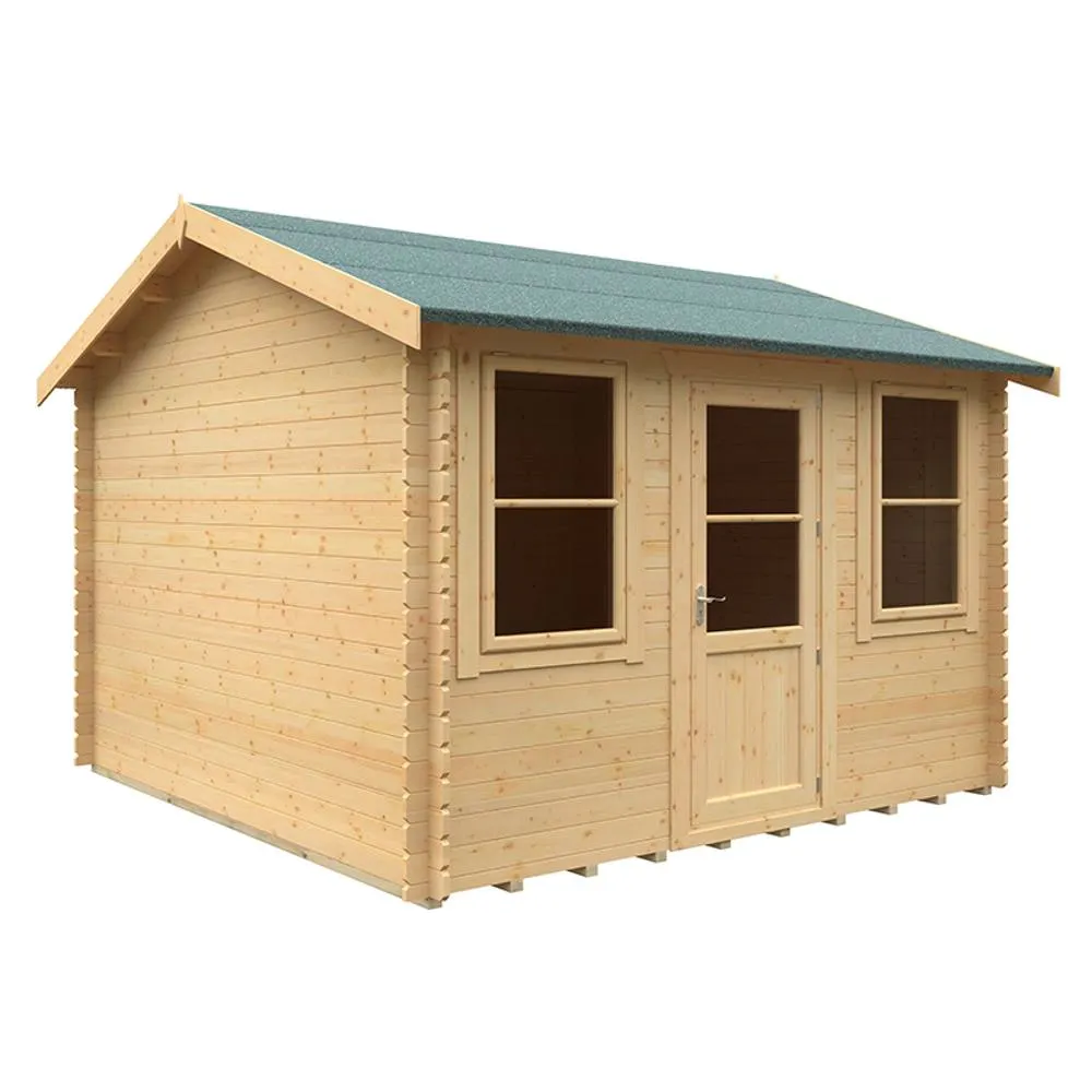 Buttercup Farm 12x12 The Skipton 28mm Cabin - L355 x W355 x H282.9 cm in Natural