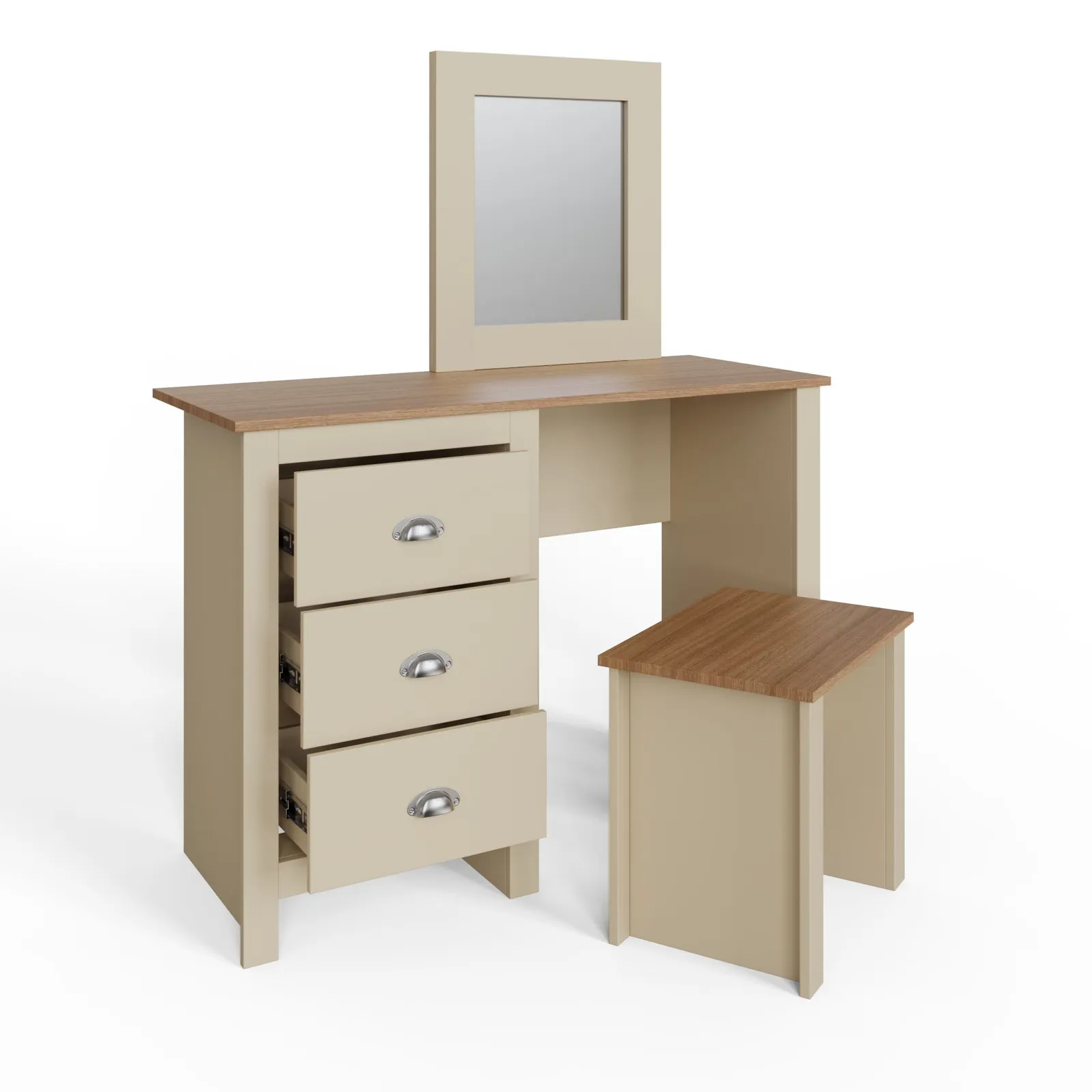 GFW Lancaster Dressing Table Set in Cream 3