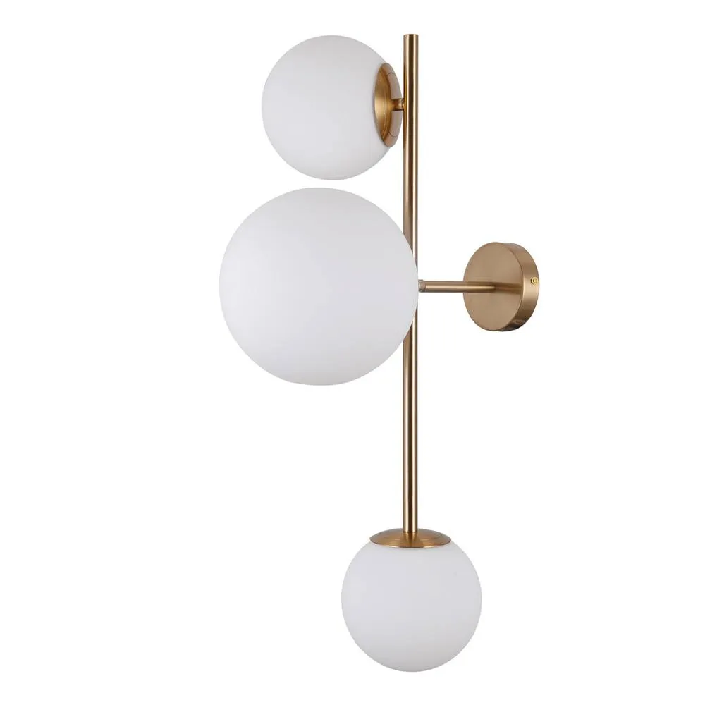 Netlighting Vailante Modern 3 Light Wall Lamp E27+E14 in Yellow