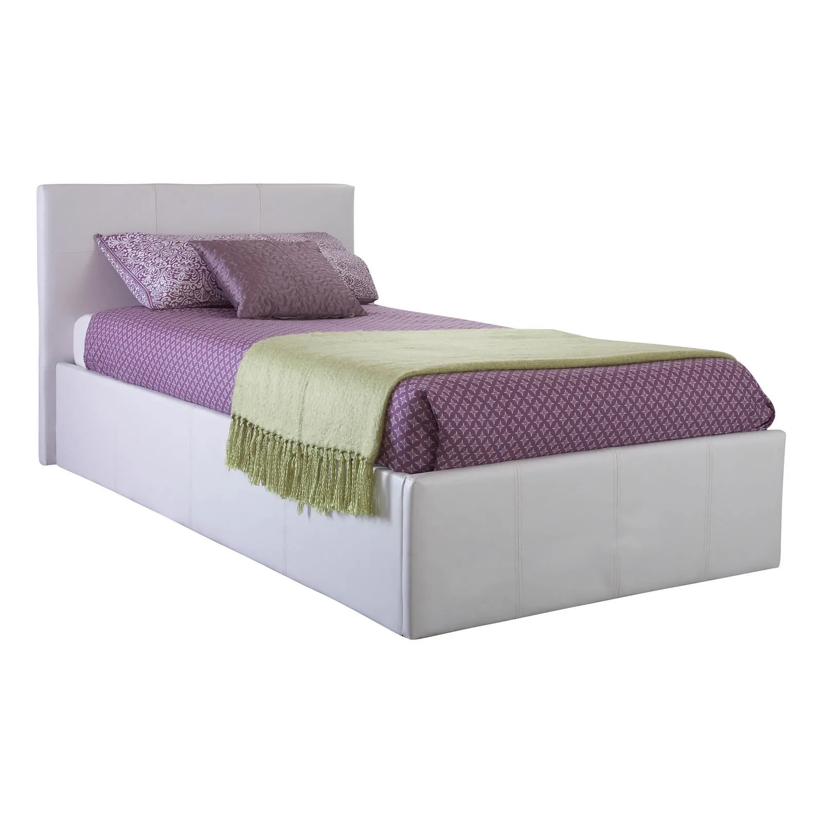 Side Lift Ottoman Bed, Faux Leather 1