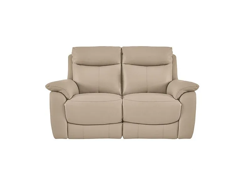 Echo Leather 2 Seater Power Recliner Sofa - BV Pebble