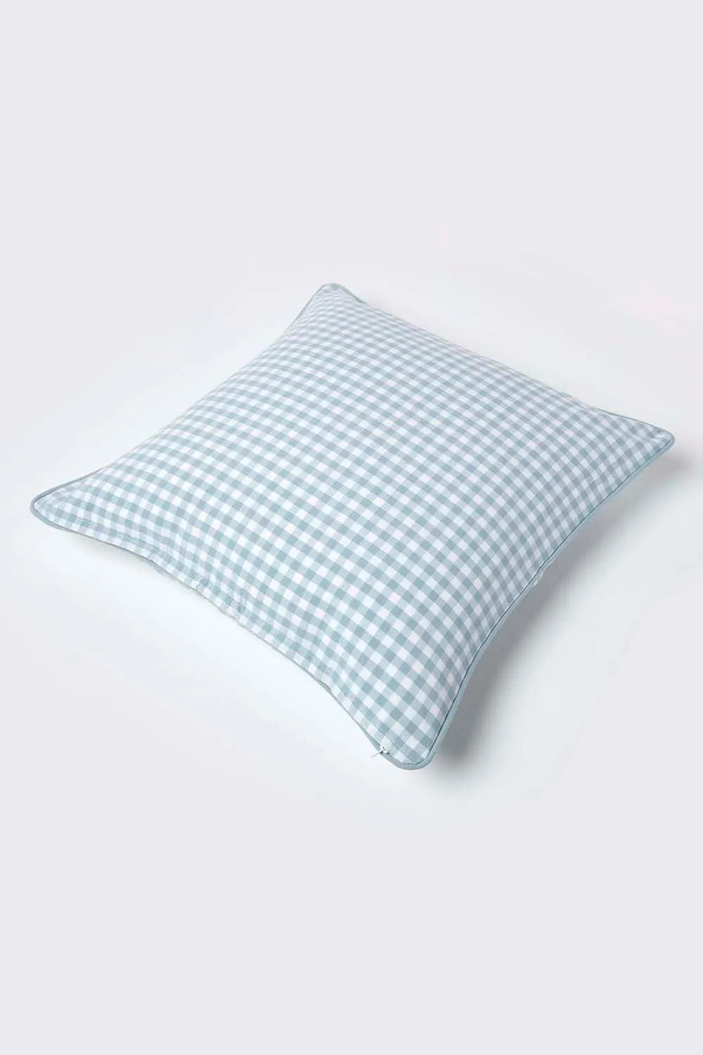 Homescapes Cotton Gingham Check Cushion Cover in Blue 4