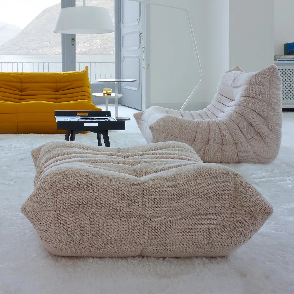 Ligne Roset Togo Footstool in Capa Vert 3