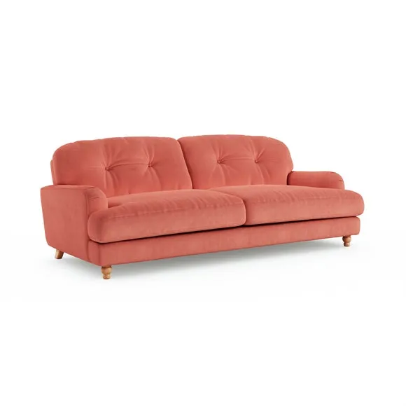 Martha Matte Plush Velvet 4 Seater Sofa 6