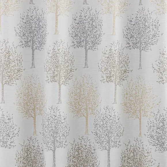 Jacquard Trees Eyelet Curtains 3