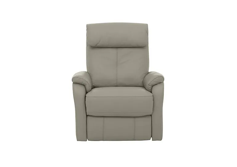 Rowan Leather Swivel Rocker Recliner Armchair - Silver Grey