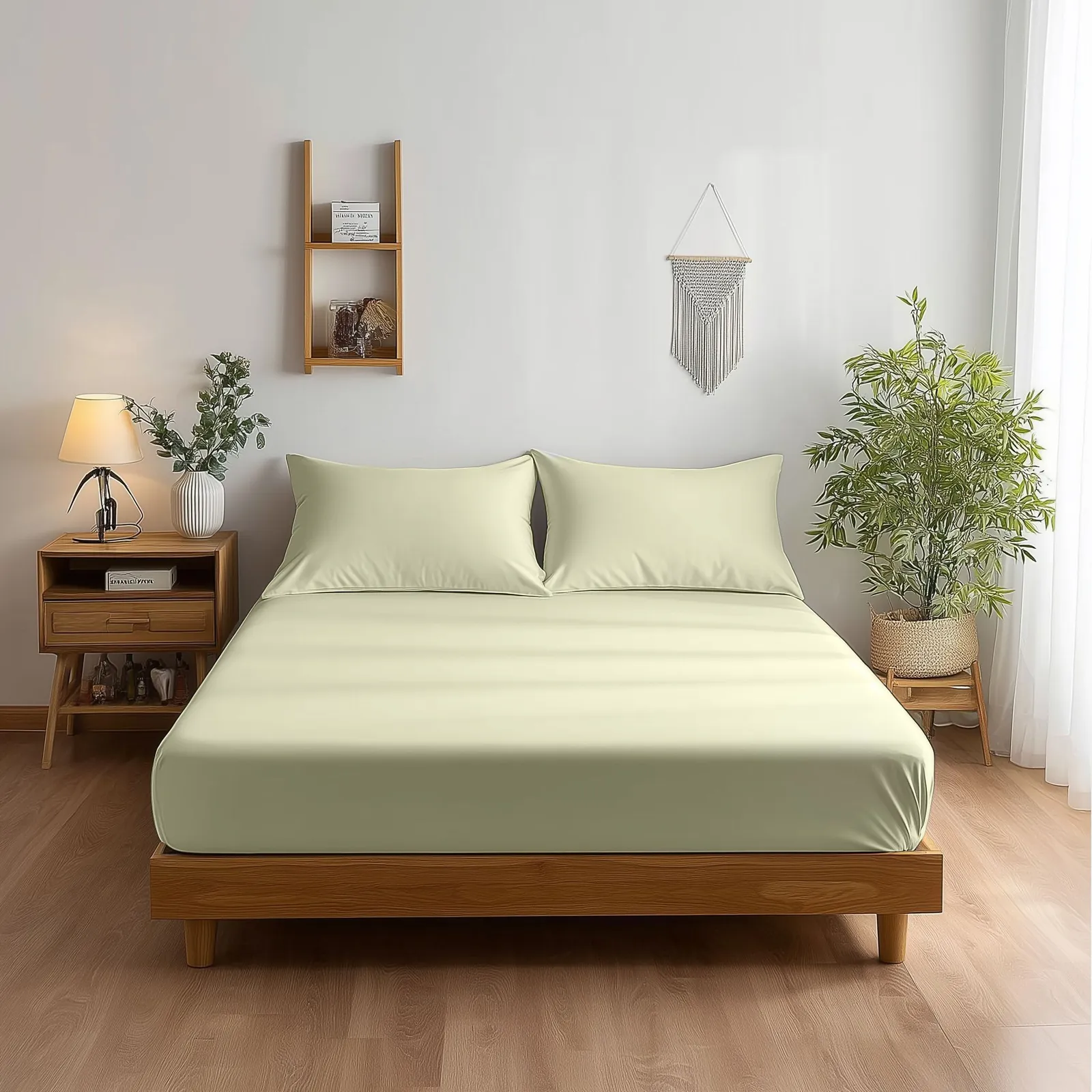 Snug City Luxury 400TC Sateen Hotel Quality Fitted Sheet 40cm Extra Deep Skirt in Cream