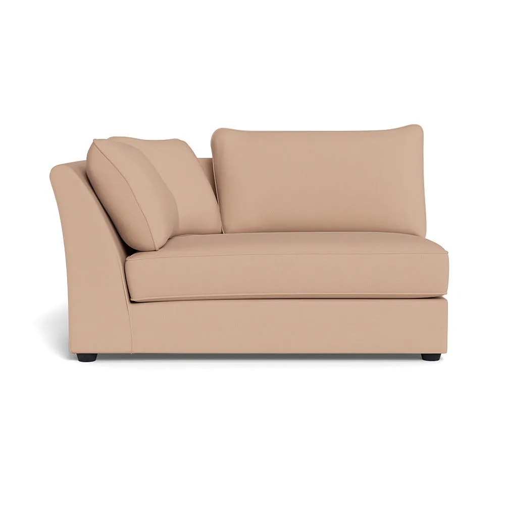 Heal's Tailor Large Curved Left Hand Facing Corner Unit Capelo Linen-Cotton Rosedale Black Feet
